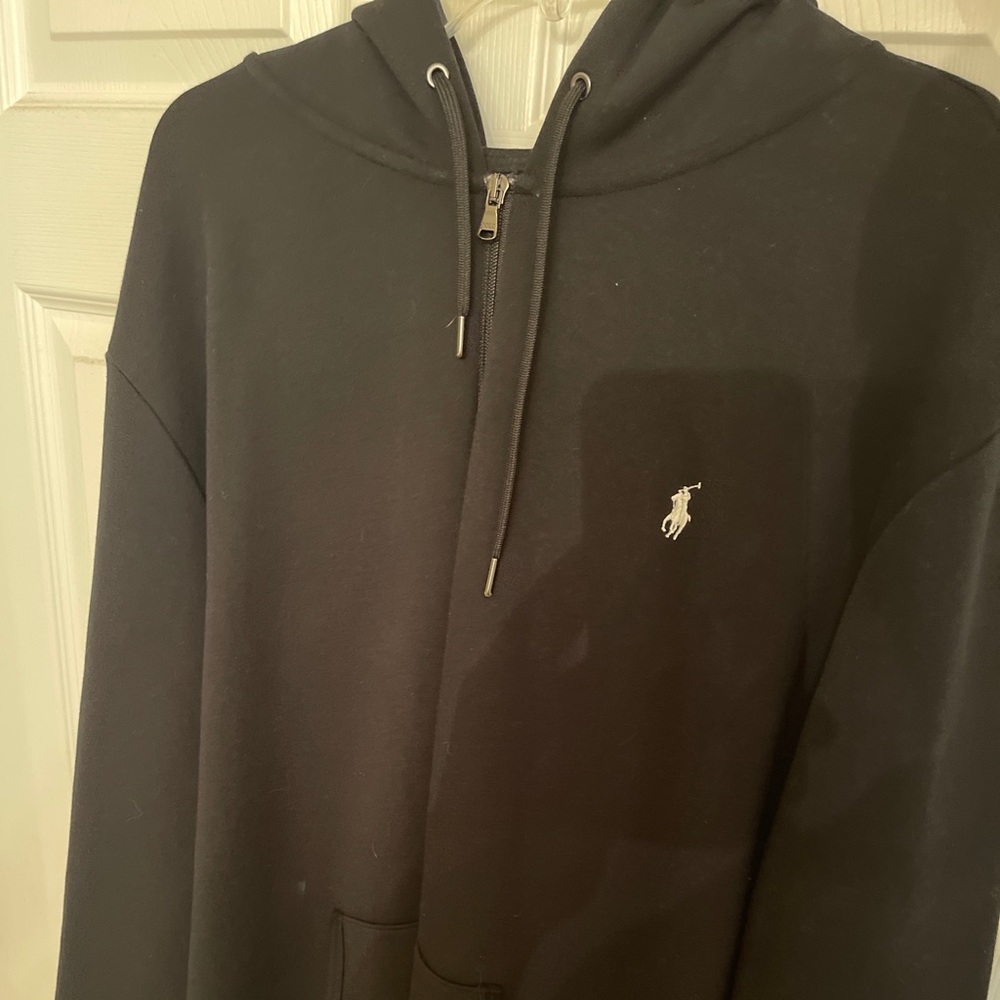 Black Ralph Lauren polo zipper up hoodie